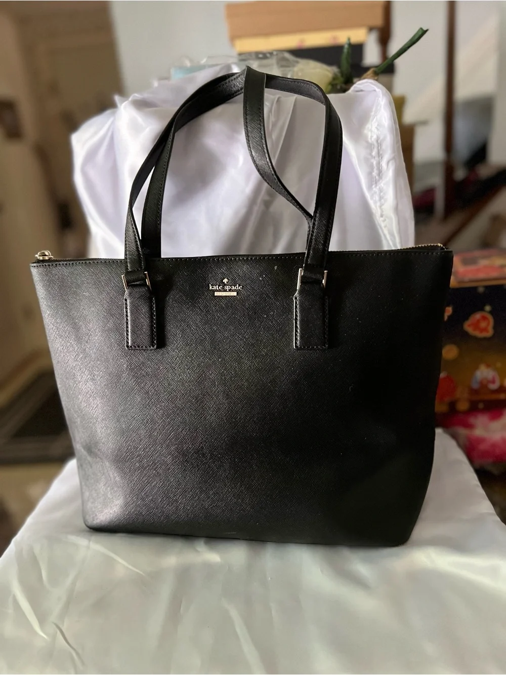 kate spade Black Saffiano Leather Tote